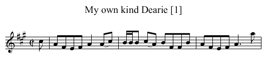 My own kind Dearie [1] - staff notation