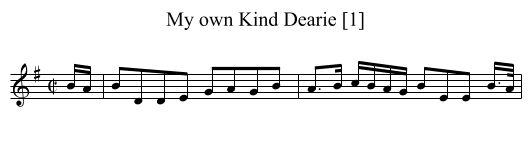 My own Kind Dearie [1] - staff notation
