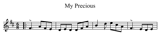 My Precious - staff notation