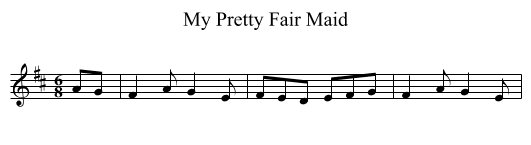 My Pretty Fair Maid - staff notation