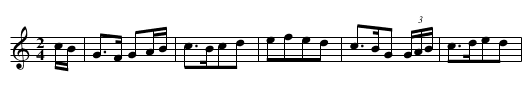 My sweet little blackbird - staff notation