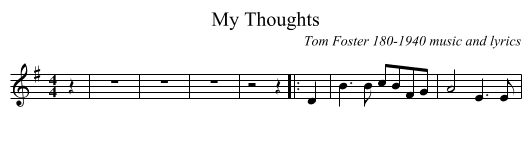My Thoughts - staff notation