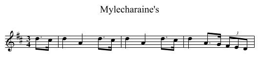 Mylecharaine's - staff notation