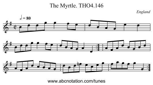 Myrtle. THO4.146, The - staff notation