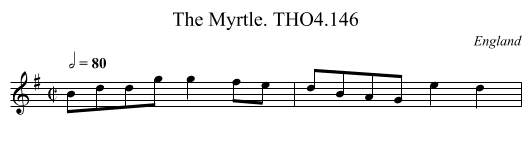Myrtle. THO4.146, The - staff notation