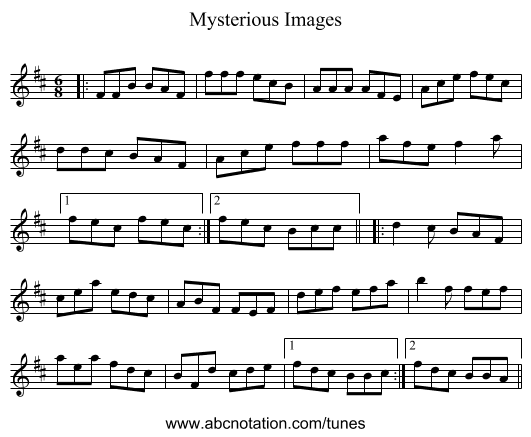 Mysterious Images - staff notation