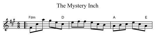 Mystery Inch, The  - staff notation