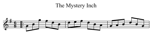 Mystery Inch, The  - staff notation