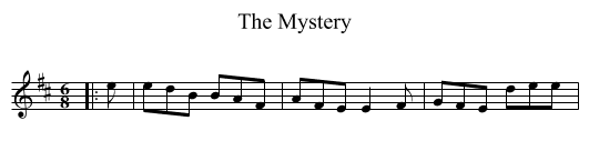 Mystery, The  - staff notation