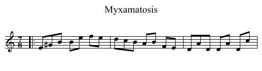 Myxamatosis - staff notation