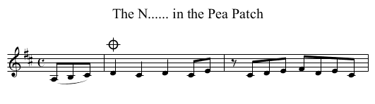 N...... in the Pea Patch, The - staff notation