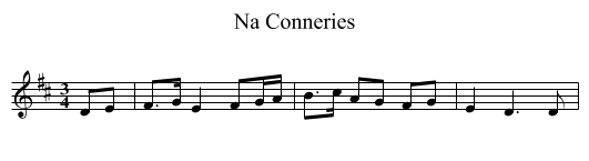 Na Conneries - staff notation