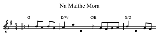 Na Maithe Mora - staff notation