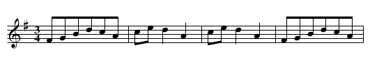 Na wojenke nie pojade - staff notation