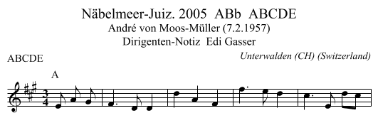 Näbelmeer-Juiz. 2005  ABb  ABCDE - staff notation