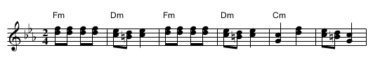 Nabrala Je - staff notation