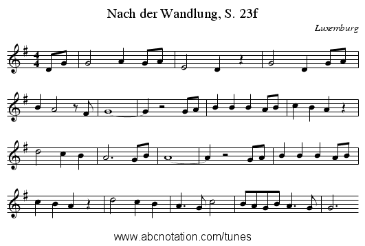 Nach der Wandlung, S. 23f - staff notation