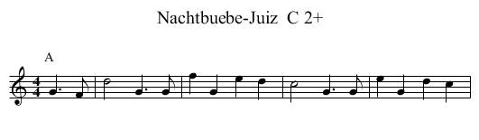 Nachtbuebe-Juiz  C 2+ - staff notation