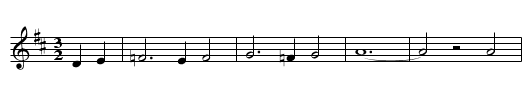Nachtfahrt - staff notation