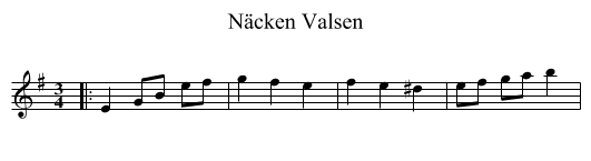 Näcken Valsen - staff notation