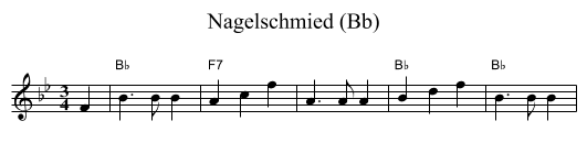 Nagelschmied (Bb) - staff notation