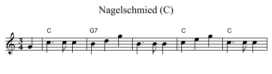 Nagelschmied (C) - staff notation