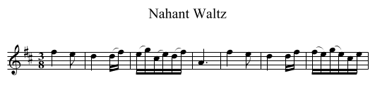 Nahant Waltz - staff notation