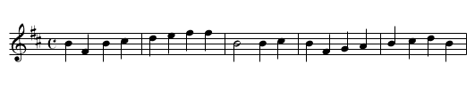 naid drosd y llanerch bach - staff notation