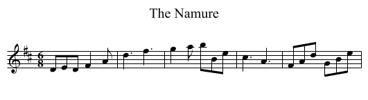 Namure, The - staff notation