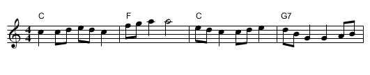 Nan and Pop Gillies - staff notation