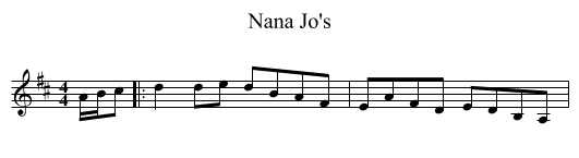 Nana Jo's - staff notation