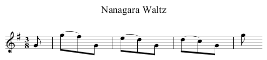 Nanagara Waltz - staff notation