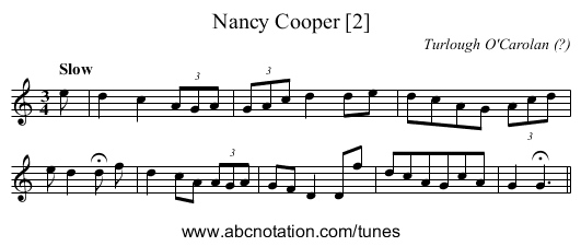 Nancy Cooper [2] - staff notation