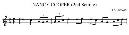 NANCY COOPER (2nd Setting) - staff notation
