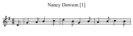 Nancy Dawson [1] - staff notation