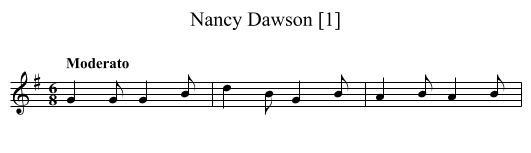 Nancy Dawson [1] - staff notation