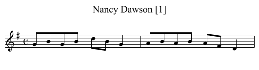 Nancy Dawson [1] - staff notation