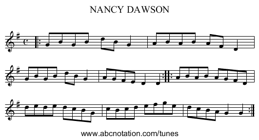NANCY DAWSON - staff notation