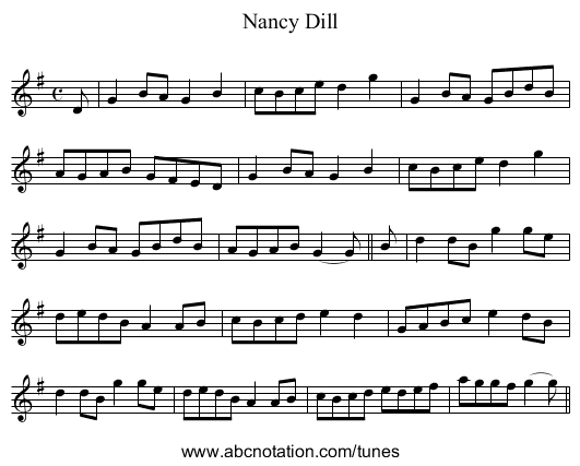 Nancy Dill - staff notation