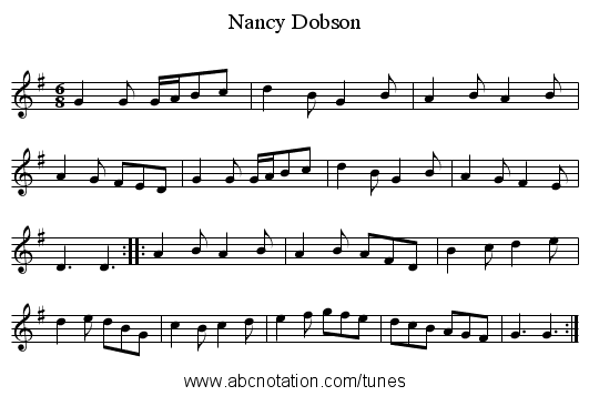 Nancy Dobson - staff notation