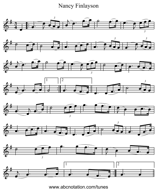 Nancy Finlayson - staff notation