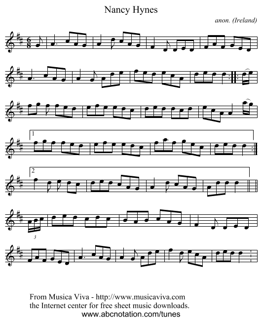 Nancy Hynes - staff notation
