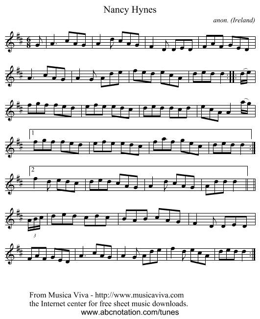Nancy Hynes - staff notation