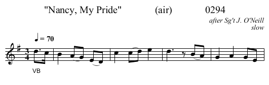 Nancy, My Pride             (air)             0294 - staff notation