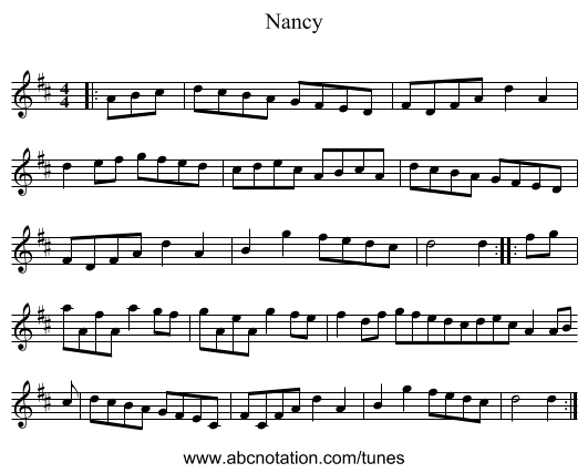 Nancy - staff notation