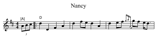 Nancy - staff notation