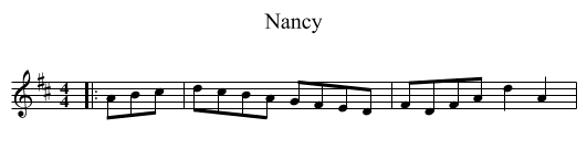 Nancy - staff notation