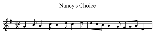 Nancy's Choice - staff notation