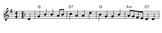 Nancy's Fancy - staff notation