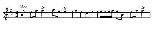 Nancy's Fancy - staff notation